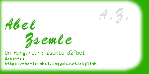 abel zsemle business card